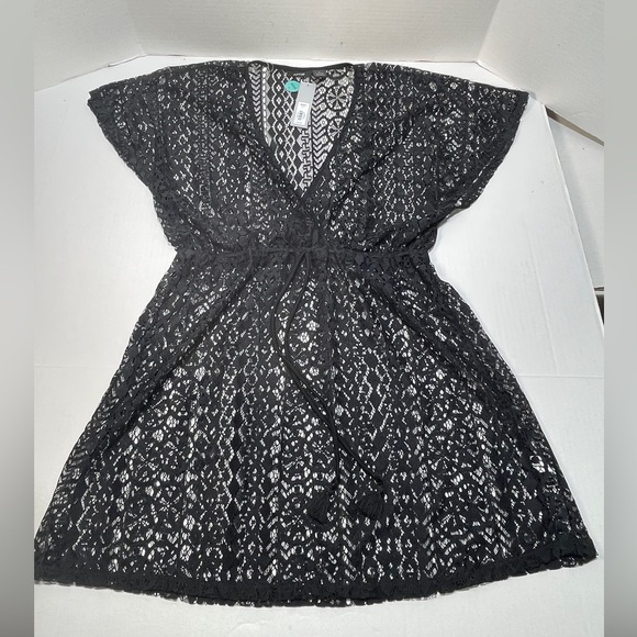 NWT APT. 9 Geometric Lace Swimwear Cover Up Drawstring Tie Women’s Size M - Picture 4 of 8